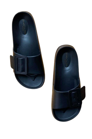 Cape Big Bucket EVA Slides black top | MILK MONEY milkmoney.co | cute sandals for women. cute slides for women. trendy womens sandals. women sandals online. pretty sandals for women. cute slides womens. 