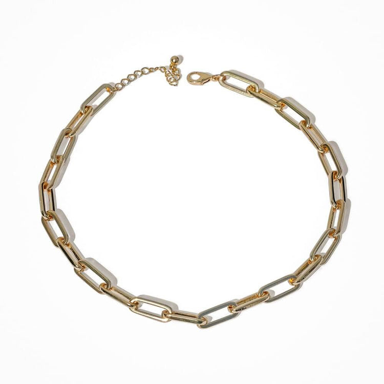 Chloe Gold Square Link Chain Necklace