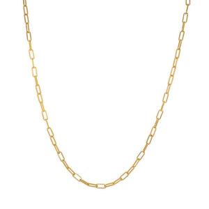 Chloe Gold Square Link Chain Necklace tiny MILK MONEY