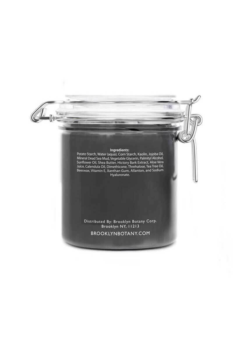 Brooklyn Botany Dead Sea Mud Mask with Tea Tree Oil back  | MILK MONEY milkmoney.co | natural skin care products. organic skin care. clean beauty products. organic skin care products. natural skincare. vegan skincare. organic skincare. organic beauty products. vegan cruelty free skincare. vegan skincare products