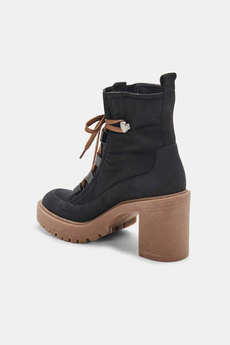 Dolce Vita Celida Boots black nylon side back | MILK MONEY milkmoney.co | cute shoes for women. ladies shoes. nice shoes for women. ladies shoes online. ladies footwear. womens shoes and boots. pretty shoes for women. beautiful shoes for women.