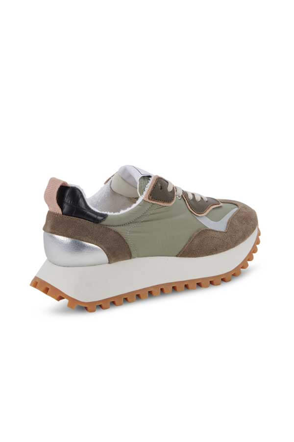 Dolce Vita X Greats Reubin Sneakers army green back | MILK MONEY milkmoney.co | cute shoes for women. ladies shoes. nice shoes for women. footwear for women. ladies shoes online. ladies footwear. womens shoes and boots. pretty shoes for women. beautiful shoes for women.  