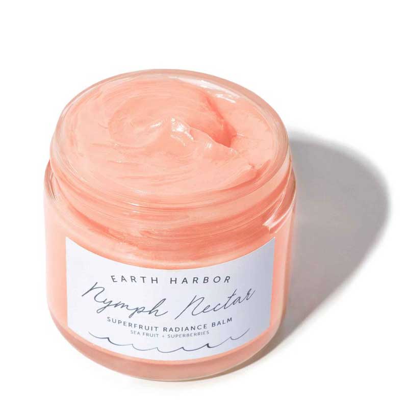 Earth Harbor Naturals Nymph Nectar Superfruit Balm open | MILK MONEY milkmoney.co | natural skin care products. organic skin care. clean beauty products. organic skin care products. natural skincare. vegan skincare. organic skincare. organic beauty products. vegan cruelty free skincare. vegan skincare products