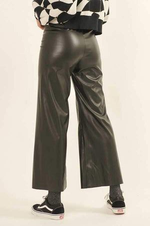 Faux Leather High Waisted Pants black back | MILK MONEY milkmoney.co | cute clothes for women. womens online clothing. trendy online clothing stores. womens casual clothing online. trendy clothes online. trendy women's clothing online. ladies online clothing stores. trendy women's clothing stores. cute female clothes.