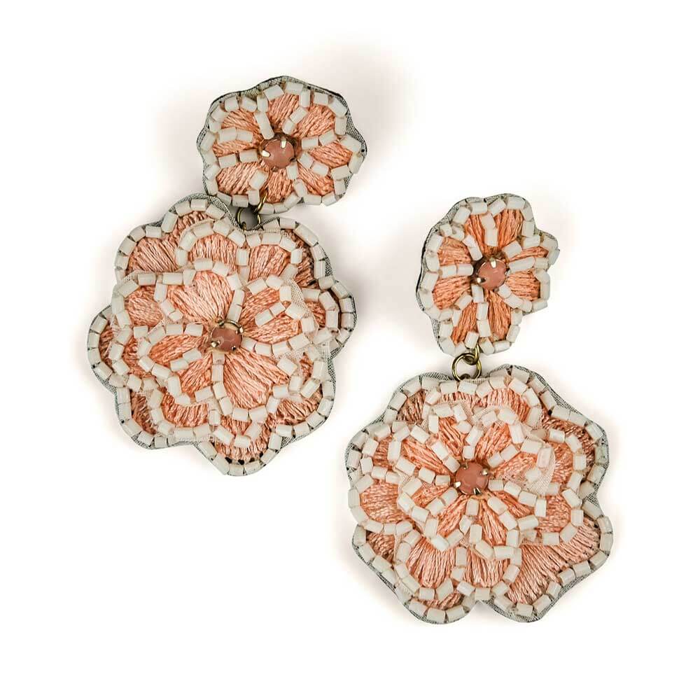 Flower Patch Earrings Pink - MILK MONEY