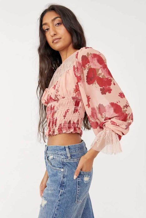 Free People Daphne Blouse romantic combo side red | MILK MONEY milkmoney.co | free people clothing. boho chic clothing. boho fashion. boho fashion. boho clothing online. bohemian fashion. boho clothing brands. bohemian clothing brands. free spirit clothing. freedom clothing. bohemian chic clothing. bohem clothing. free people women's clothing. cute boho clothing. womens boho clothing.