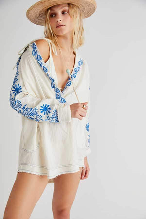 Free People Lagos Embroidered Hoodie white front | MILK MONEY milkmoney.co | free people clothing. boho chic clothing. boho fashion. boho fashion. boho clothing online. bohemian fashion. boho clothing brands. bohemian clothing brands. free spirit clothing. freedom clothing. bohemian chic clothing. bohem clothing. free people women's clothing. cute boho clothing. womens boho clothing.
