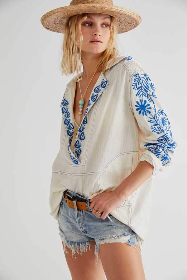 Free People Lagos Embroidered Hoodie white side | MILK MONEY milkmoney.co | free people clothing. boho chic clothing. boho fashion. boho fashion. boho clothing online. bohemian fashion. boho clothing brands. bohemian clothing brands. free spirit clothing. freedom clothing. bohemian chic clothing. bohem clothing. free people women's clothing. cute boho clothing. womens boho clothing. 