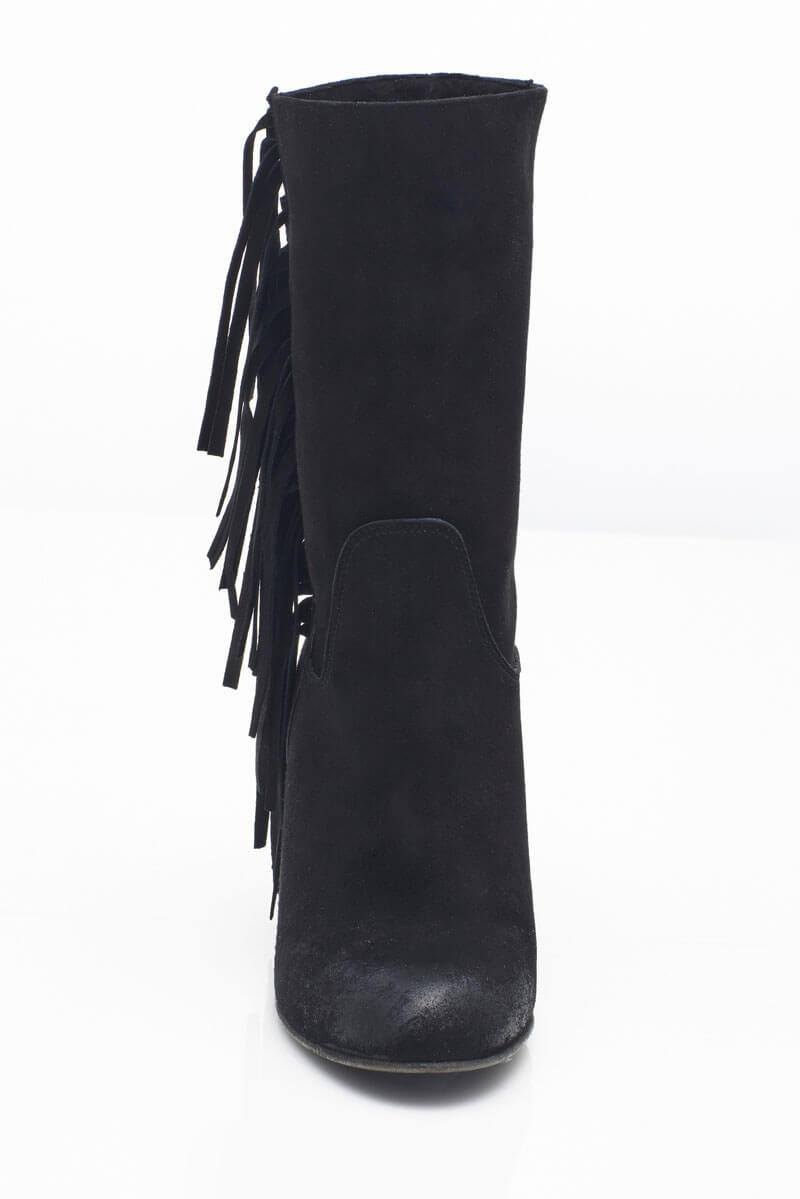 Free People Wild Rose Slouchy Boot black front MILK MONEY