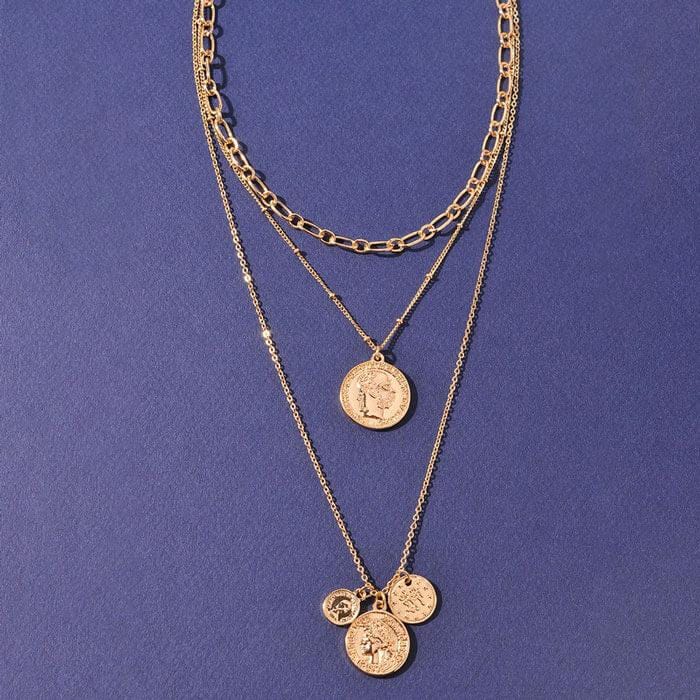 Gabby Coin Layering Necklace gold MILK MONEY