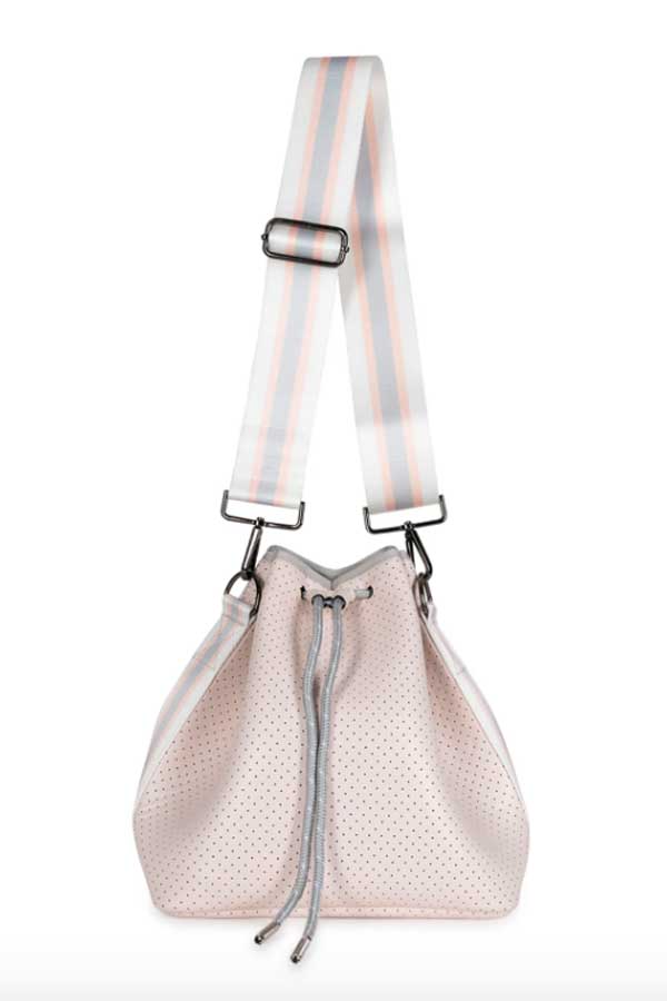 Haute Shore Zoe Shell Bucket Bag pink front | MILK MONEY milkmoney.co | women's accessories. cute accessories. trendy accessories. cute accessories for girls. ladies accessories. women's fashion accessories.