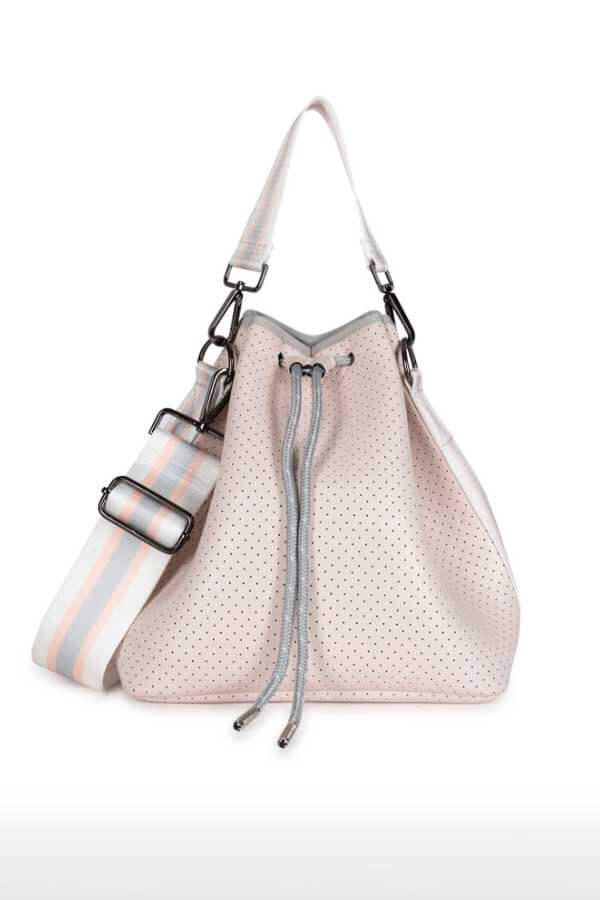 Haute Shore Zoe Shell Bucket Bag pink front | MILK MONEY milkmoney.co | women's accessories. cute accessories. trendy accessories. cute accessories for girls. ladies accessories. women's fashion accessories.