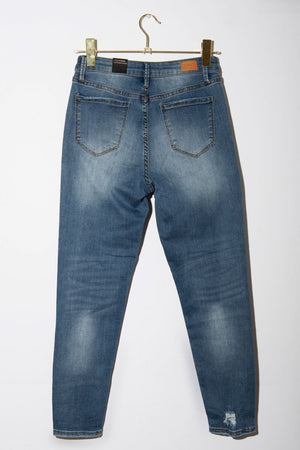 High-Rise Skinny Jeans blue back MILK MONEY
