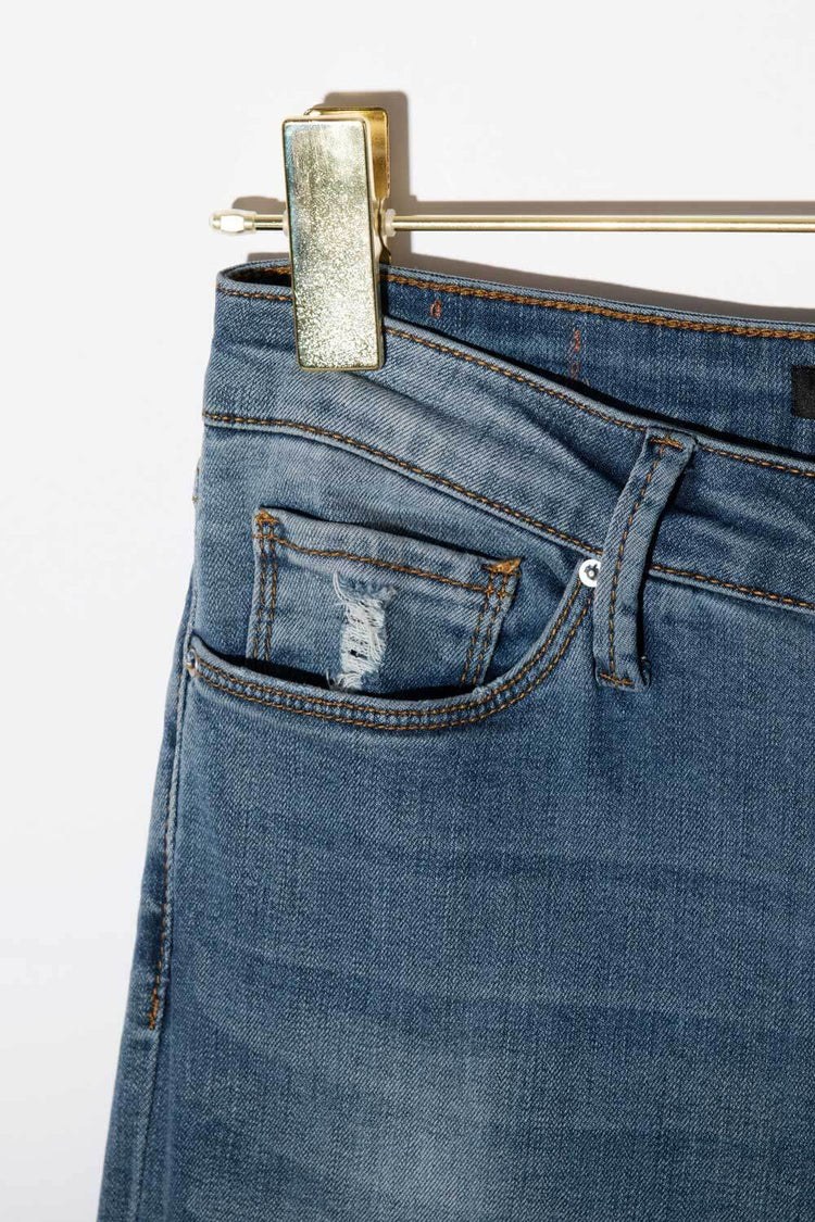 High-Rise Skinny Jeans blue detail MILK MONEY