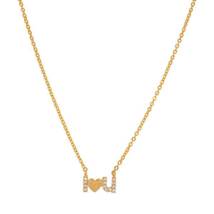 I Love You Charm Necklace gold MILK MONEY