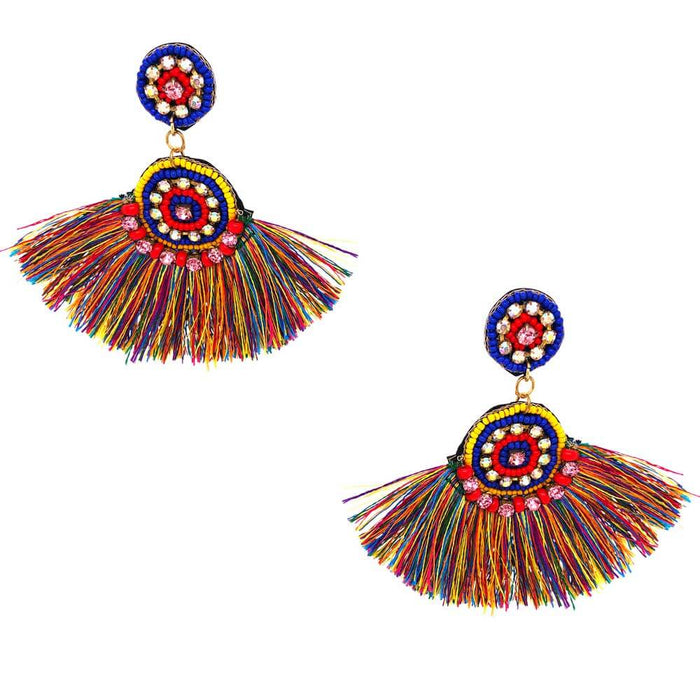 Isla Multi-Colored Fringe Earrings