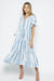 Island Print Tiered Long Dress blue front | MILK MONEY milkmoney.co | cute dresses for women. pretty dresses for women. cute dresses online.