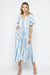 Island Print Tiered Long Dress blue front | MILK MONEY milkmoney.co | cute dresses for women. pretty dresses for women. cute dresses online.