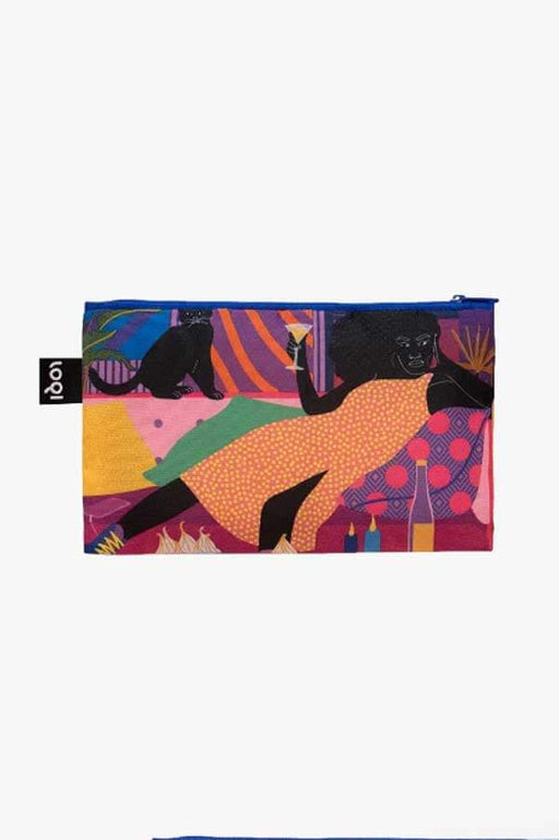 LOQI Artist Aurelia Durand Chill Evening Zip Pockets set of 3 | MILK MONEY milkmoney.co | women's accessories. cute accessories. trendy accessories. cute accessories for girls. ladies accessories. women's fashion accessories.