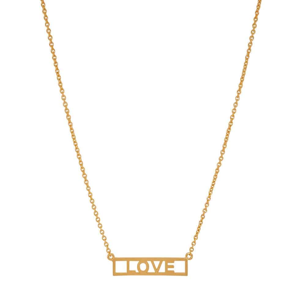 LOVE Plate Layering Necklace gold MILK MONEY
