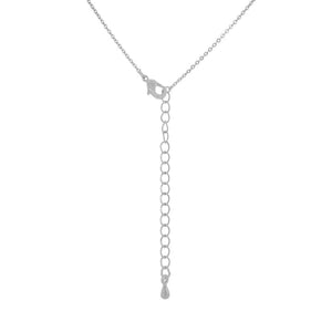 LOVE Crystal Charm Necklace silver back MILK MONEY