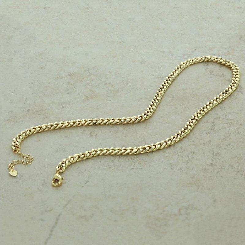 Lara Cuban Chain Necklace gold open MILK MONEY