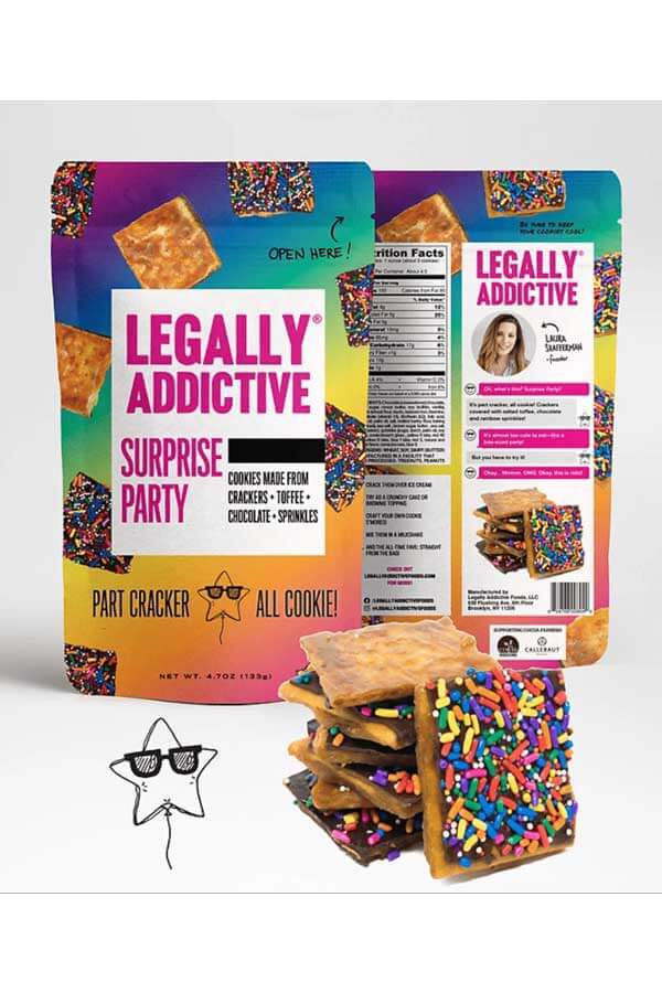 Legally Addictive Surprise Party Cracker Cookies front | MILK MONEY milkmoney.co | food, cookies, gifts