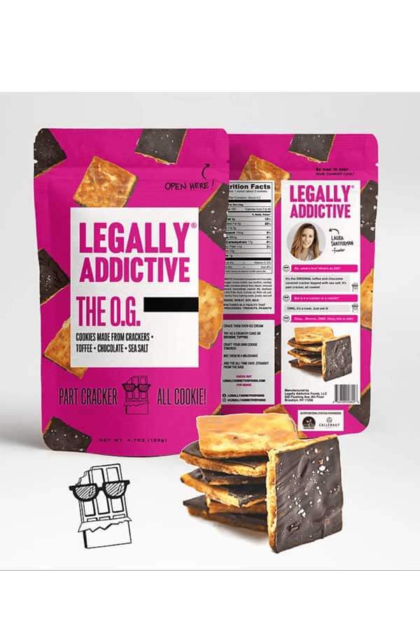 Legally Addictive The OG Cracker Cookies front | MILK MONEY milkmoney.co | gifts, food, cookies