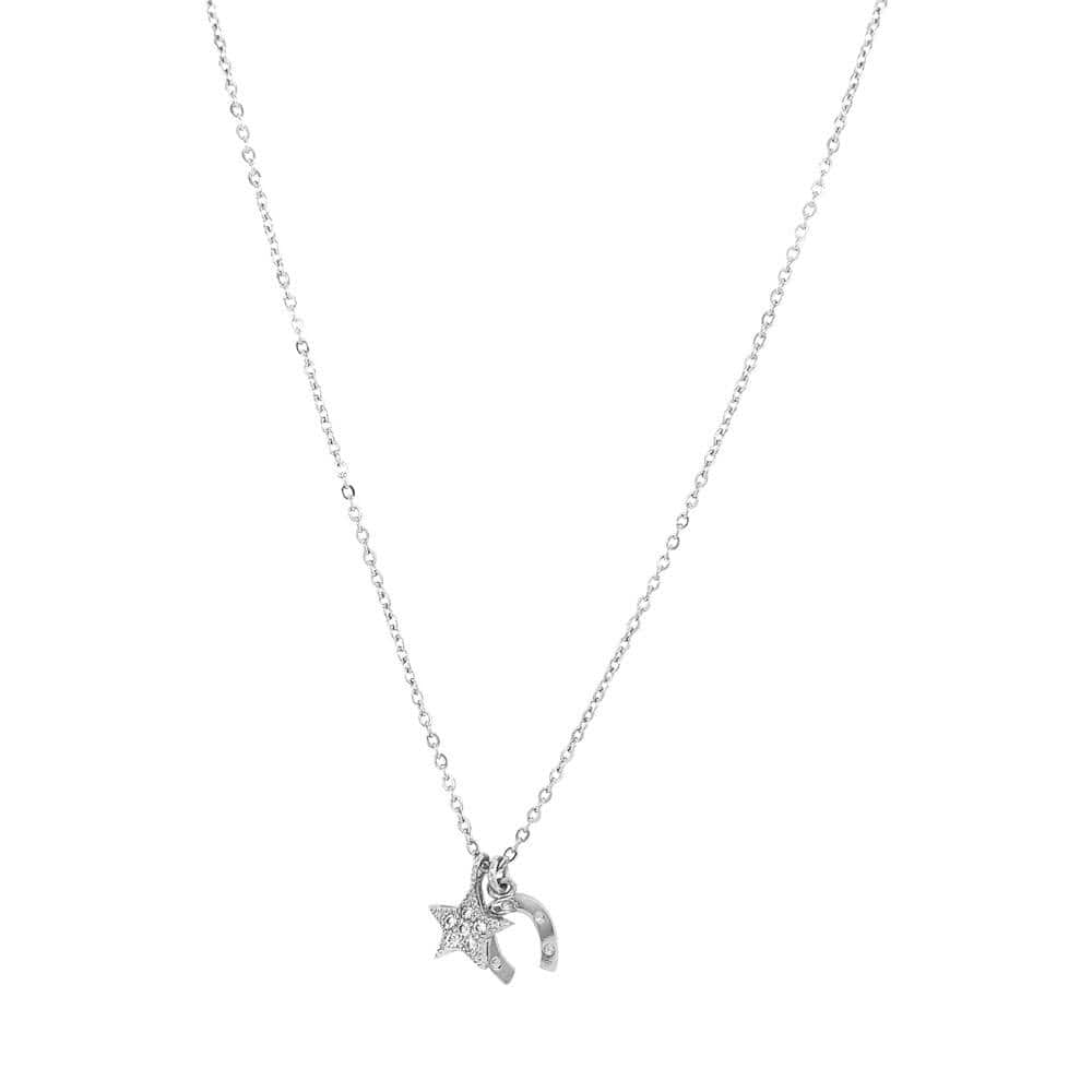 Lucky Gal Charm Layering Necklace silver MILK MONEY