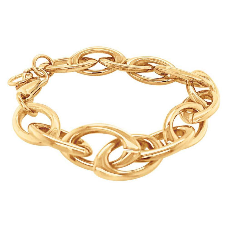 Luxe Link Chain Bracelet Gold -front - MILK MONEY