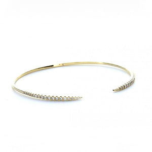 MILK MONEY Titan Pavé Layering Cuff Bracelet Gold