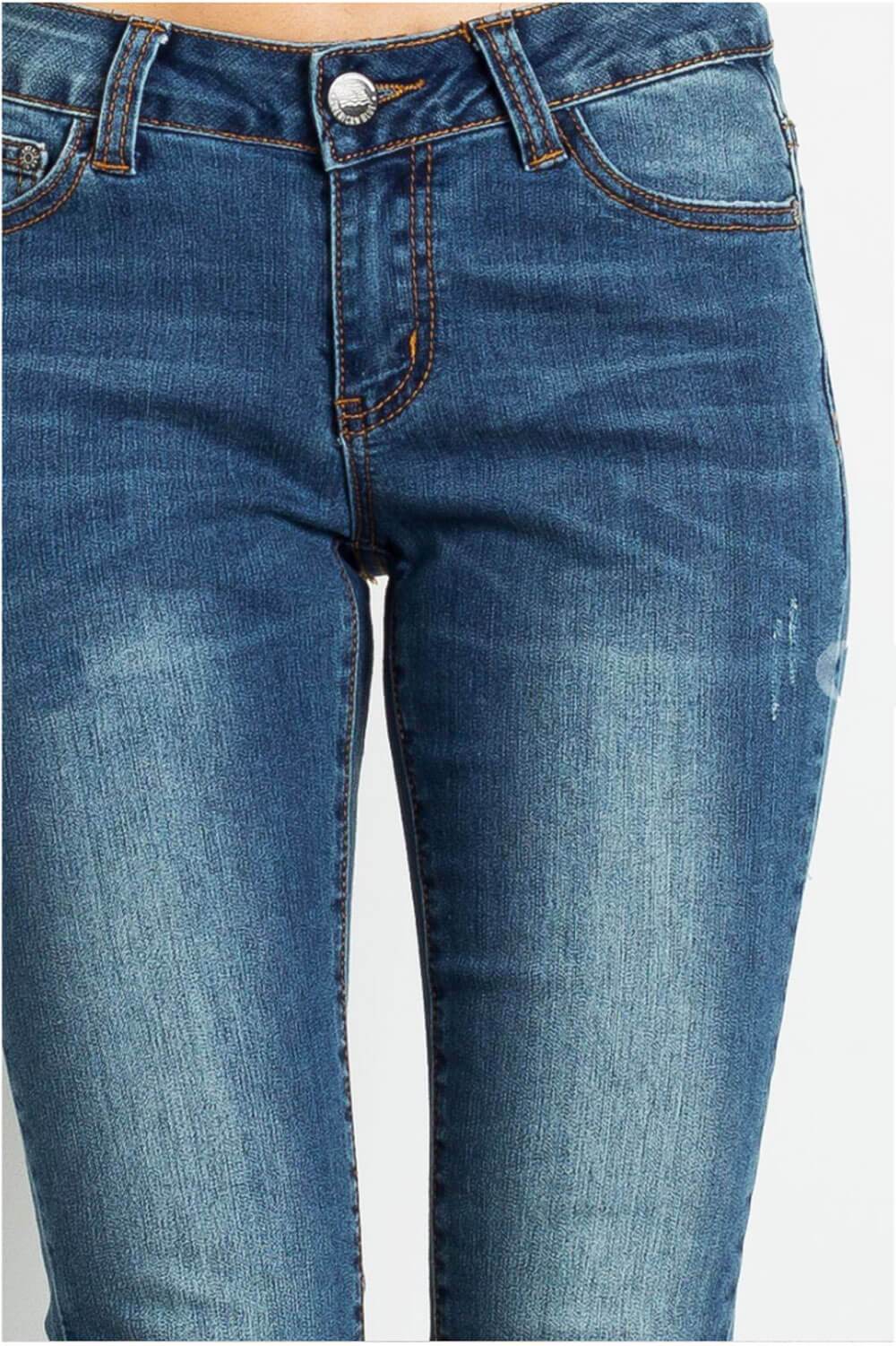 MM Denim Medium Wash Mid Rise Jeans blue detail MILK MONEY