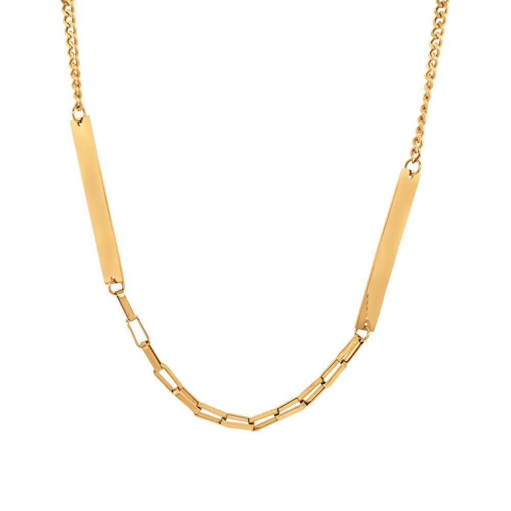 Mixed Chain Layering Necklace Gold - MILK MONEY