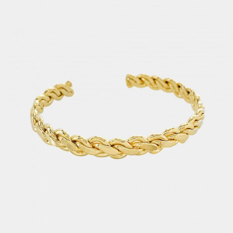 Nash Braided Chain Cuff gold front MILK MONEY