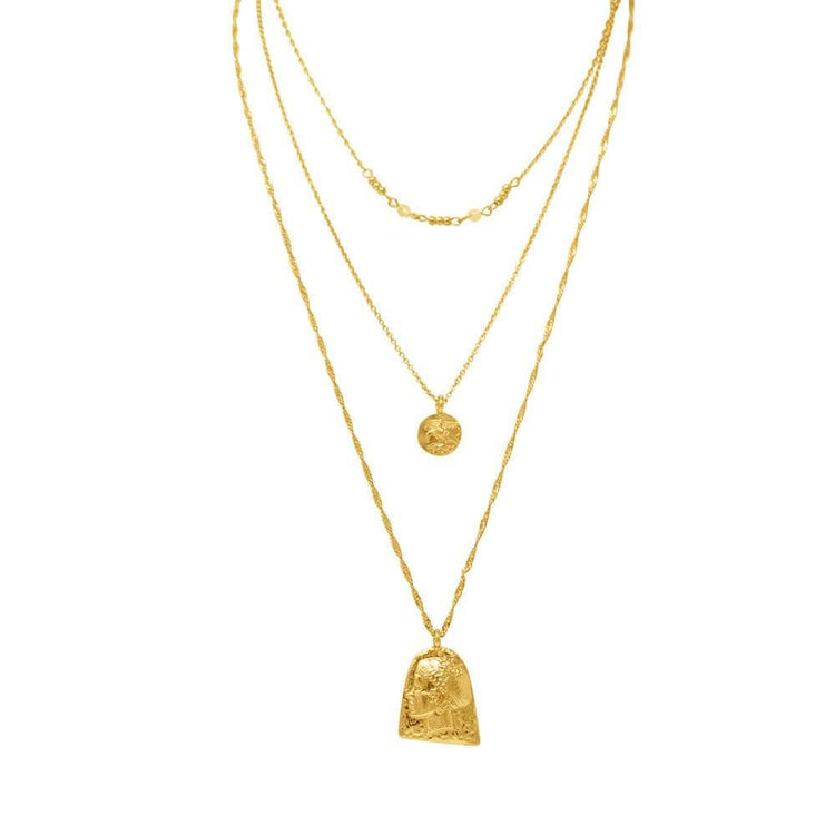 Orla 3 Piece Necklace Set Gold _ MILK MONEY