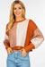Oversized Plaid Cropped Pullover rust front | MILK MONEY milkmoney.co | cute sweaters for women. cute knit sweaters. cute pullover sweaters