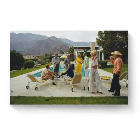 Palm Spring Party Photo Canvas Wall Art