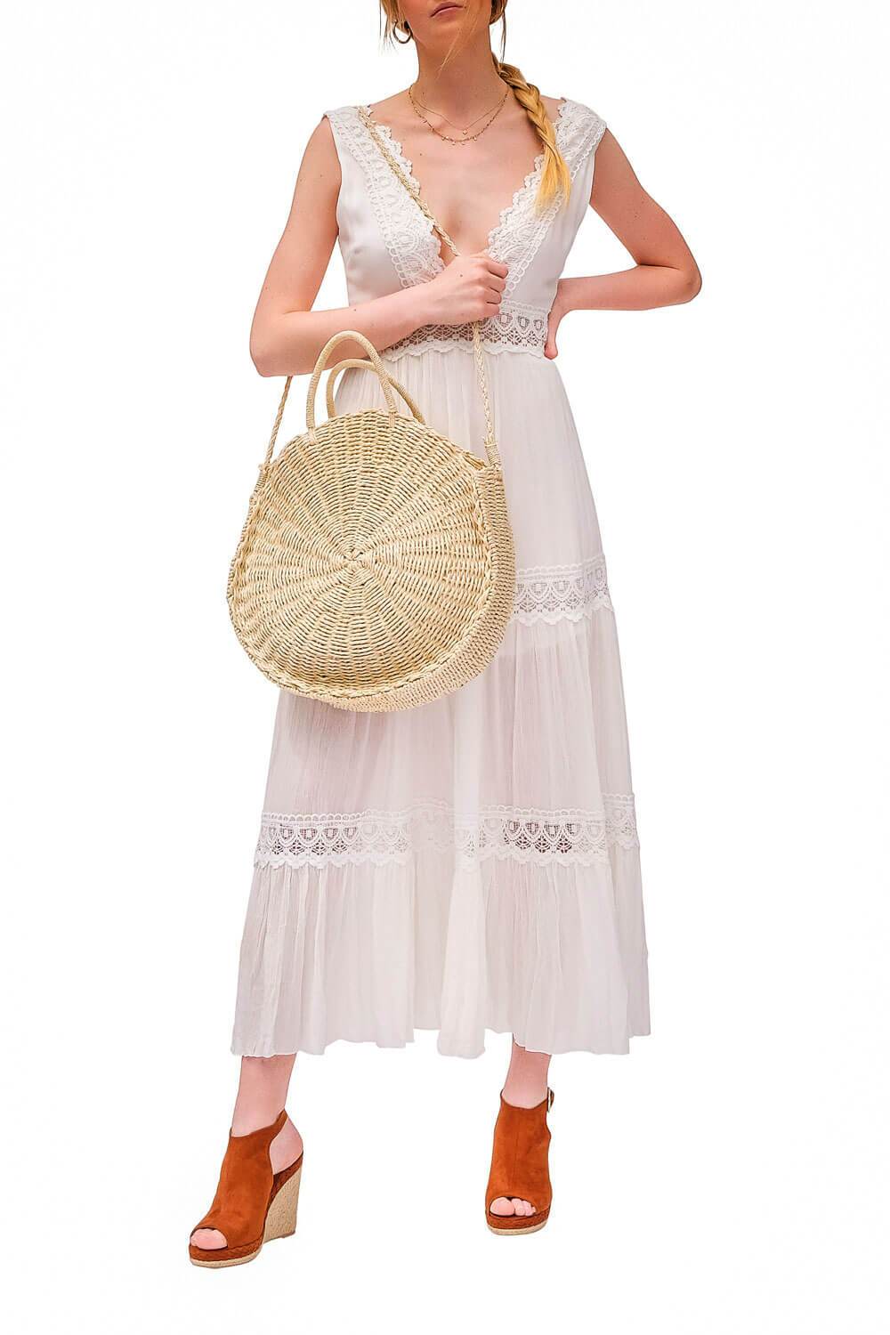 Palm Springs Lace Dress White lifestyle - MILK MONEY