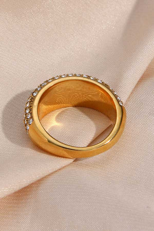Pavé Dome Ring back gold | MILK MONEY milkmoney.co | cute rings, simple rings, casual rings, simple rings for women, trendy rings, cute rings for women, cute cheap rings, casual rings for women
