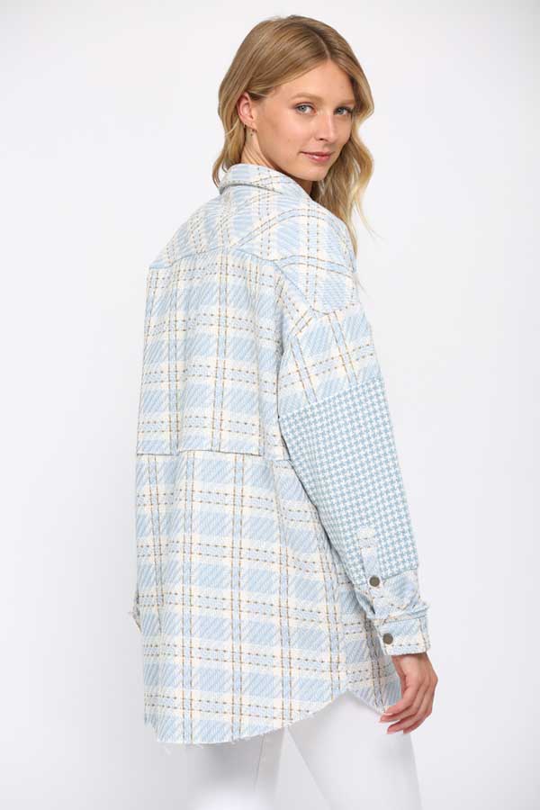 Plaid Tweed Shacket | Women's Jackets | MILK MONEY