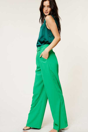 Pleated Wide Leg Pants green side | MILK MONEY milkmoney.co | cute clothes for women. womens online clothing. trendy online clothing stores. womens casual clothing online. trendy clothes online. trendy women's clothing online. ladies online clothing stores. trendy women's clothing stores. cute female clothes.