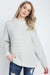 Rib-Knit Mock Neck Sweater grey front | MILK MONEY milkmoney.co | cute sweaters for women. cute knit sweaters. cute pullover sweaters