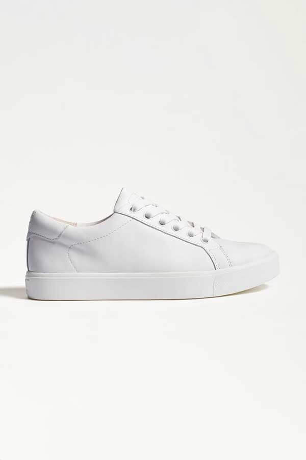 Sam Edelman Ethyl Lace Up Sneaker white leather side | MILK MONEY milkmoney.co | cute shoes for women. ladies shoes. nice shoes for women. footwear for women. ladies shoes online. ladies footwear. womens shoes and boots. pretty shoes for women. beautiful shoes for women. 