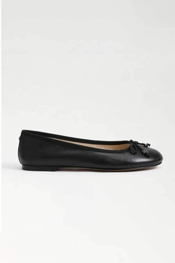 Sam Edelman Felicia Luxe Ballet Flat black side | MILK MONEY milkmoney.co | cute shoes for women. ladies shoes. nice shoes for women. footwear for women. ladies shoes online. ladies footwear. womens shoes and boots. pretty shoes for women. beautiful shoes for women.