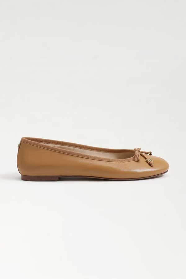 Sam Edelman Felicia Luxe Ballet Flat buff tan side | MILK MONEY milkmoney.co | cute shoes for women. ladies shoes. nice shoes for women. footwear for women. ladies shoes online. ladies footwear. womens shoes and boots. pretty shoes for women. beautiful shoes for women.