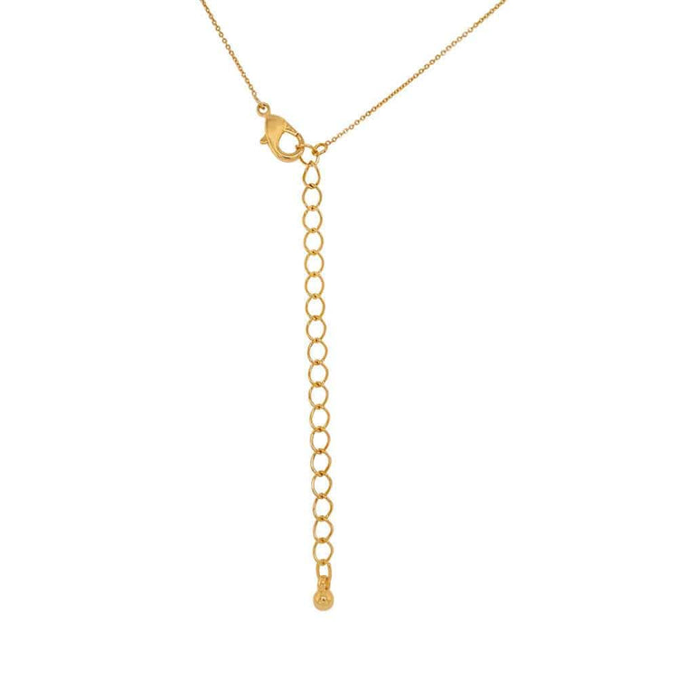Single Solitaire necklace gold back MILK MONEY