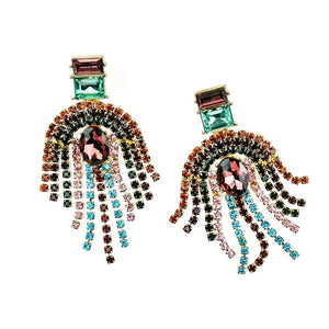 Sloane Rainbow Glam Earrings - Multi Color - MILK MONEY
