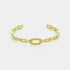Solid Chain ID Cuff Bracelet gold front MILK MONEY
