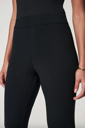Spanx The Perfect Pant, Slim Straight black front detail  | MILK MONEY milkmoney.co | cute pants for women. cute trendy pants.