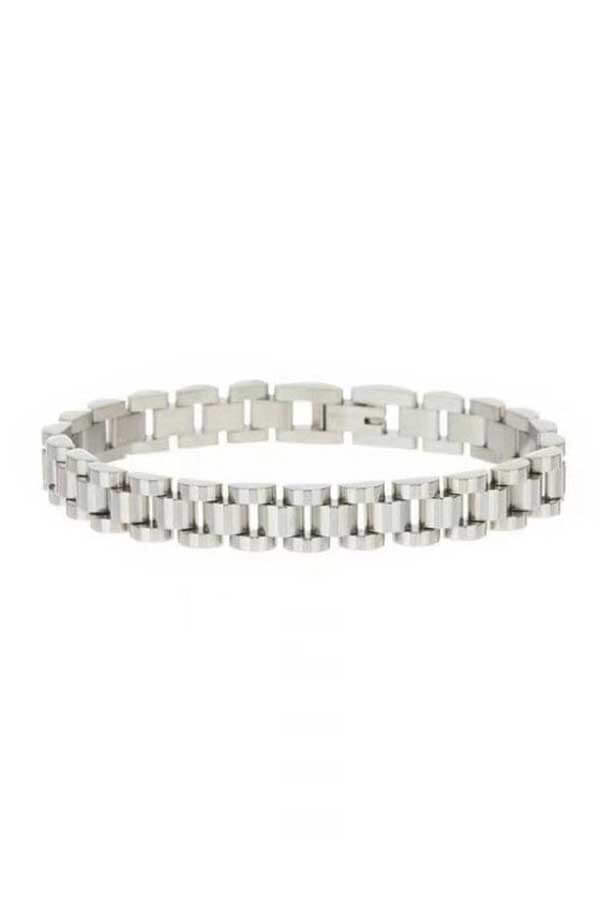Stainless Steel Watch Band Bracelets silver front  | MILK MONEY milkmoney.co | cute bracelets. cool bracelets. beach bracelets. bracelet packs. cute cheap bracelets. cute simple bracelets. cute bracelets with beads. cute women's bracelets.